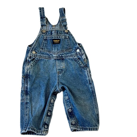 Osh Kosh B'Gosh Vestbak Denim Overalls Pants 12 Months - Picture 1 of 6